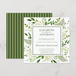 Witte Hortensia's Bloemachtige Trouwreceptie Kaart