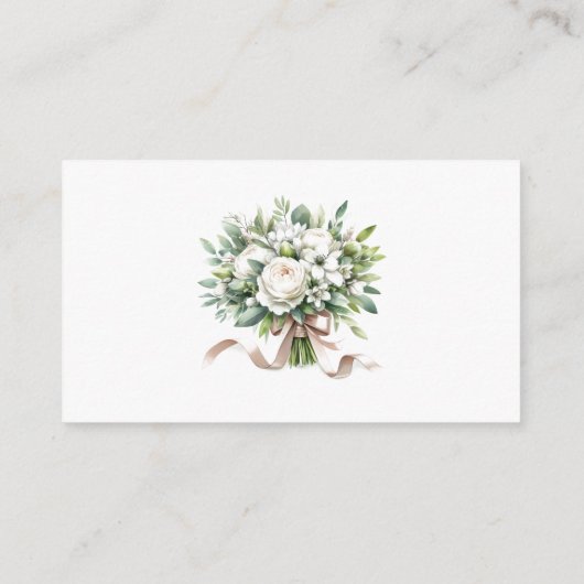 Witte hortensia's Bloemen Boeket Behuizing Informatiekaartje (Achterkant)