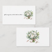 Witte hortensia's Bloemen Boeket Behuizing Informatiekaartje (Voorkant / Achterkant)