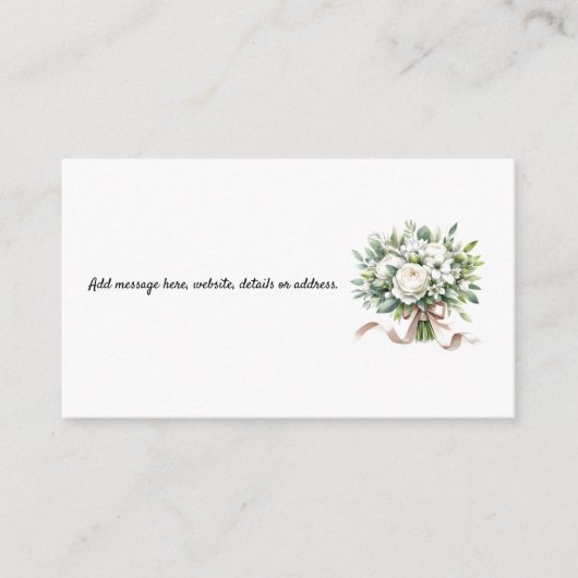 Witte hortensia's Bloemen Boeket Behuizing Informatiekaartje (Voorkant)