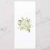 Witte Hortensia's Bloemenschildering Bruiloft Menu (Achterkant)