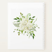 Witte Hortensia's Bloemenschildering Bruiloft Planner (Achterkant)