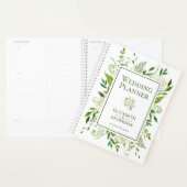 Witte Hortensia's Bloemenschildering Bruiloft Planner (Display)
