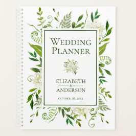 Witte Hortensia's Bloemenschildering Bruiloft Planner