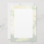 Witte hortensia's bruiloft repetitie uitnodiging (Achterkant)