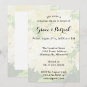 Witte hortensia's bruiloft repetitie uitnodiging (Voorkant / Achterkant)