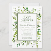 Witte Hortensia's Floral Waterverf Baby shower Kaart (Voorkant)