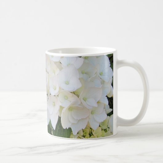Witte Hortensia's Koffiemok (Rechts)