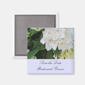 Witte Hortensia's Magneet (Voorkant / Achterkant)