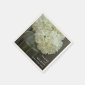Witte Hortensia's Mason Jar Wedding Servet (Hoek)