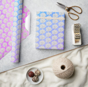 Witte Hortensia's op een Verlopende Waterverf acht Cadeaupapier