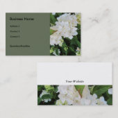 Witte Hortensia's Visitekaartje (Voorkant / Achterkant)