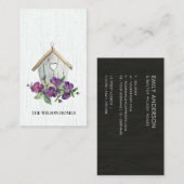 WITTE HOUDEN FLORAL BIRDHOUSE REAL ESTATE REALTOR VISITEKAARTJE (Voorkant / Achterkant)
