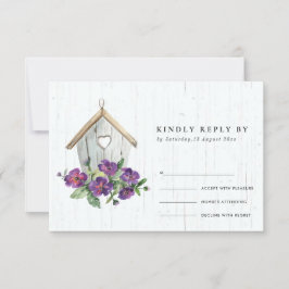 WITTE HOUDEN RUSTIC FLORAL BIRDHOUSE WEDDING RSVP