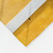 WITTE HOUDEN WINDOWPANELS EN GEEL GEDEKTE WAL FLEECE DEKEN (Hoek)