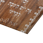  Witte Hout Achtergrond Shabbat Challah Snijplank (Hoek)