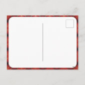 Witte hout en rode spelden | Kerstboom 4 Foto Feestdagenkaart (Achterkant)