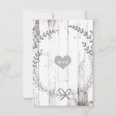 Witte Hout Rustieke Boerderij Country Wedding RSVP (Achterkant)