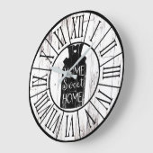 Witte hout Rustige melk Jug Home Sweet Grote Klok (Hoek)