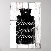 Witte hout Rustige melk Jug Home Wall Art Poster (Voorkant)