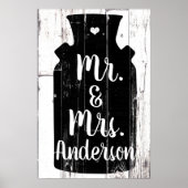 Witte hout Rustige melk Jug Home Wall Art Poster (Voorkant)