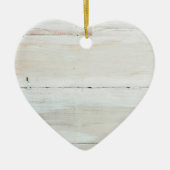 Witte houtbewerkte Barn Wood White Keramisch Ornament (Voorkant)