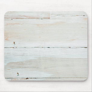 Witte houtbewerkte Barn Wood White Muismat