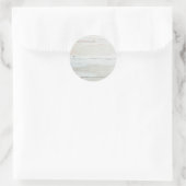 Witte houtbewerkte Barn Wood White Ronde Sticker (Tas)