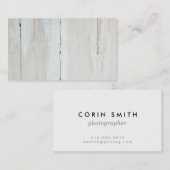 Witte houtbewerkte Barn Wood White Visitekaartje (Voorkant / Achterkant)