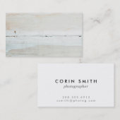 Witte houtbewerkte Barn Wood White Visitekaartje (Voorkant / Achterkant)