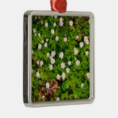 Witte houten anemoon lente bloemen metalen ornament (Rechts)