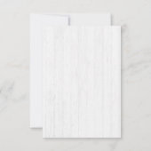 Witte houten ballon Beer meisje Baby shower dank u Bedankkaart (Achterkant)