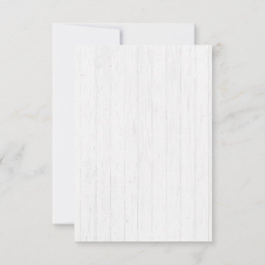 Witte houten ballon Beer meisje Baby shower dank u Bedankkaart (Achterkant)