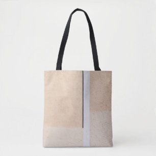 Witte houten glasplaten tote bag