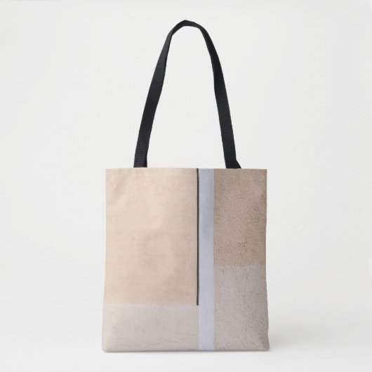 Witte houten glasplaten tote bag (Voorkant)