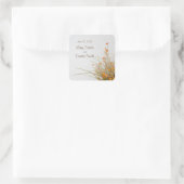 Witte Houten Herfst Bloemen Bruiloft Sticker (Tas)