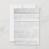 Witte Houten Kant Rode Bloemen Rozen Rustic RSVP Kaartje (Achterkant)