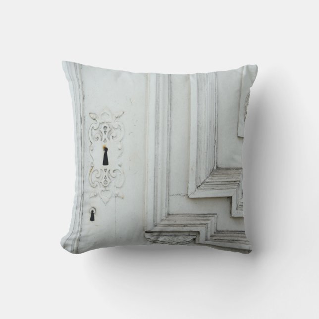Witte houten lijst kussen (Voorkant)