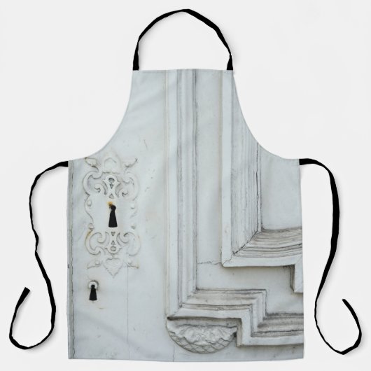 Witte houten lijst schort (Voorkant)
