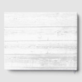 Witte houten metselaarpot tekening rustieke bruilo gastenboek (Achterkant)