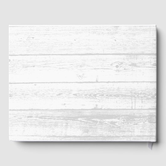 Witte houten metselaarpot tekening rustieke bruilo gastenboek (Achterkant)