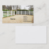 Witte houten paal en spoorhek visitekaartje (Voorkant / Achterkant)