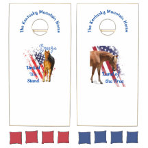 Witte houten paard Cornhole