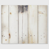 Witte houten planken cadeaupapier (Vlak)