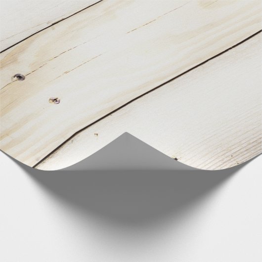 Witte houten planken cadeaupapier (Hoek)