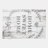 Witte Houten Rustieke Boerderij Huis Sweet Home Cu Theedoek (Horizontaal)