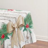 witte houten ster kerst tafelkleed (Voorbeeld)