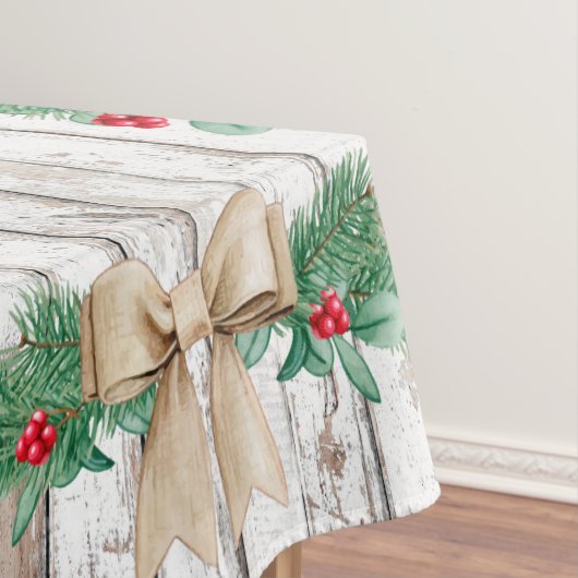  witte houten ster kerst tafelkleed (Voorbeeld)