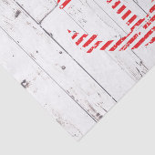 Witte houtpartij (Nautical Anchor Red Stripes) Tissuepapier (Detail)