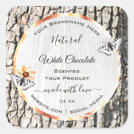 Witte houtproducten Etiket Roos Gold Lijst Butterf